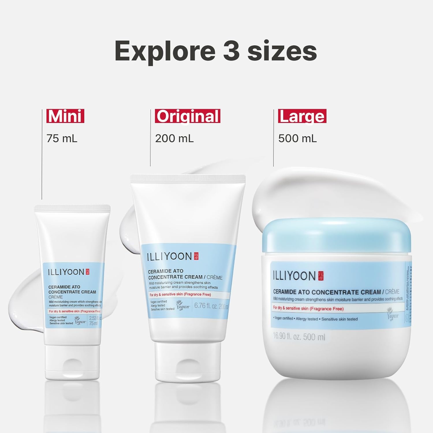 Illiyoon Ceramide Ato Concentrate Cream | Moisturizer for Dry & Sensitive Skin, 100hr Lasting Hydration, For Face & Body, Gentle for Infants, Moisture Barrier Repair, Vegan Certified, 6.76 fl.oz.
