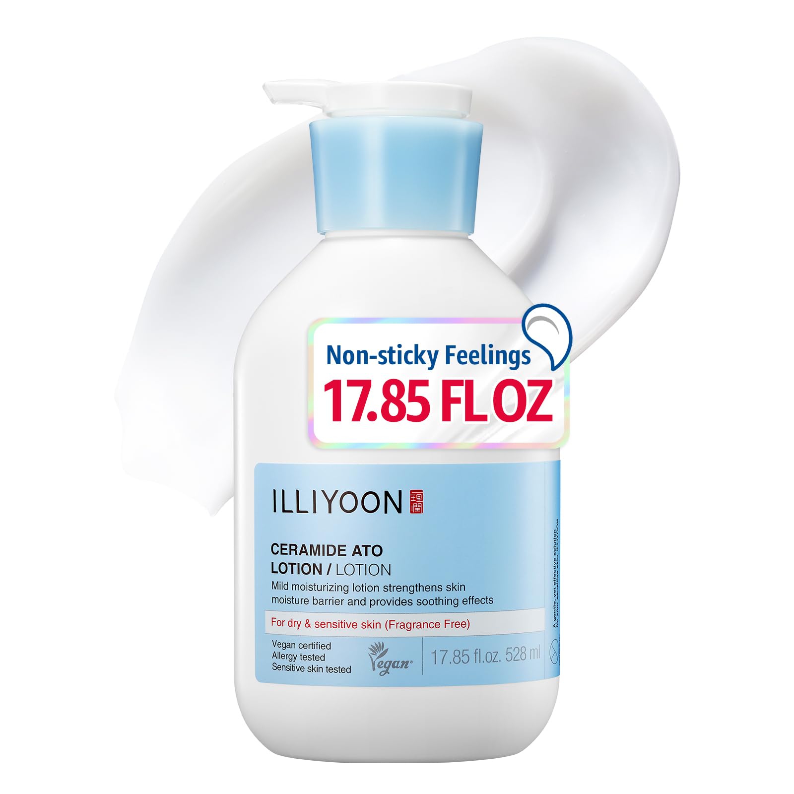 Illiyoon Ceramide Ato Concentrate Cream | Moisturizer for Dry & Sensitive Skin, 100hr Lasting Hydration, For Face & Body, Gentle for Infants, Moisture Barrier Repair, Vegan Certified, 6.76 fl.oz.
